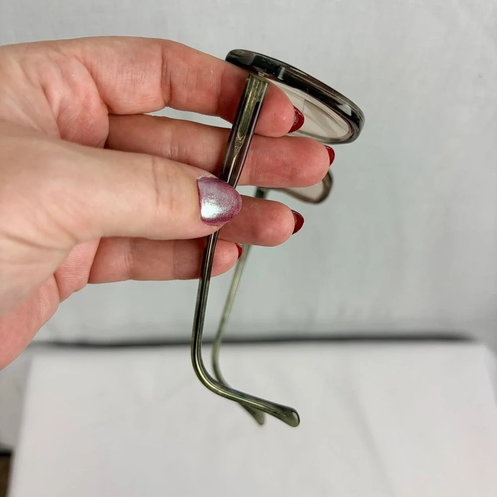 Abbot SRO 145 Handmade USA Grey Marbled Rectangular‎ Bifocal Eyeglasses Frames